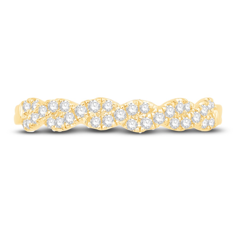 Diamond Anniversary Ring 1/4 ct tw Round 14K Yellow Gold 0E2inaeV