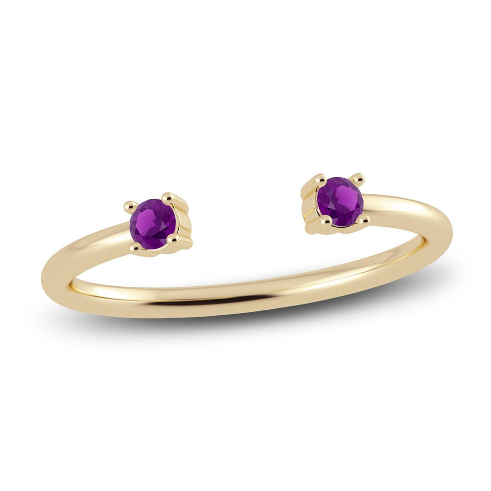 Juliette Maison Natural Amethyst Cuff Ring 10K Yellow Gold 0FvOXP2Z