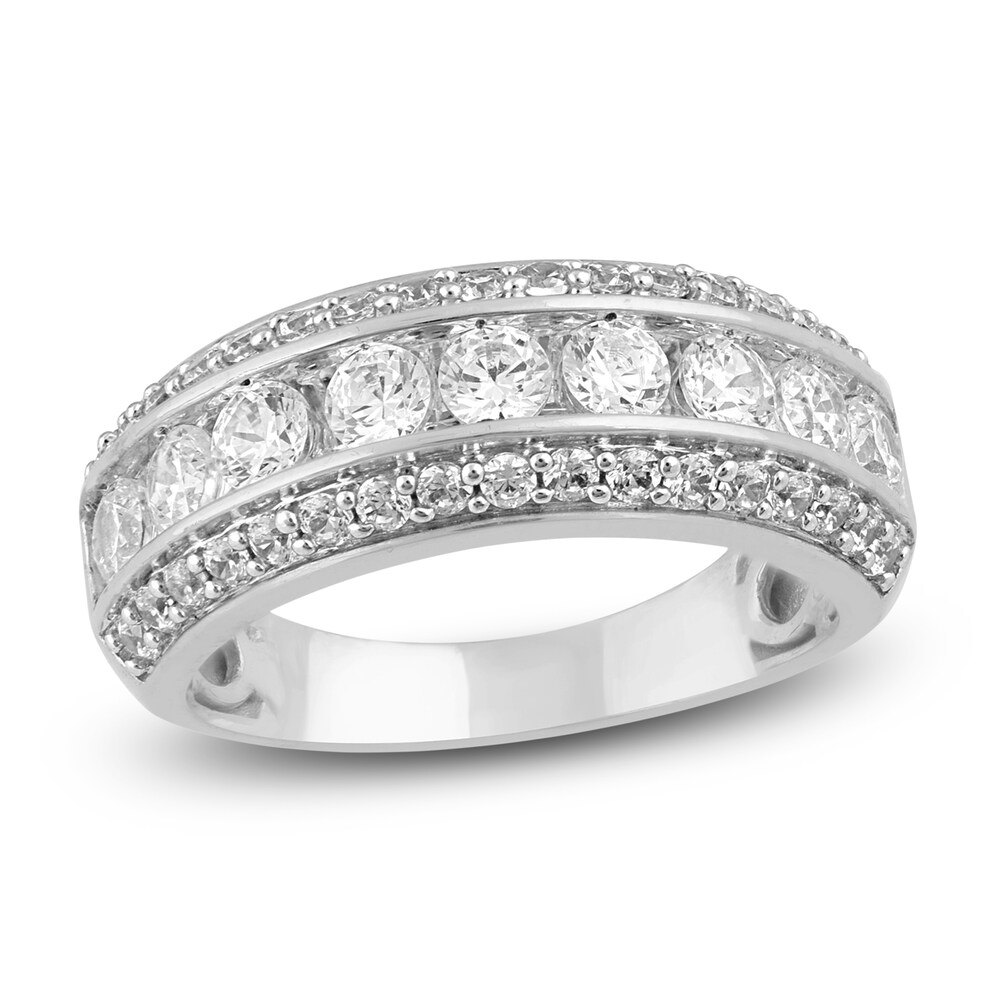 Diamond Anniversary Band 1-1/2 ct tw Round 14K White Gold 0NpppBSe