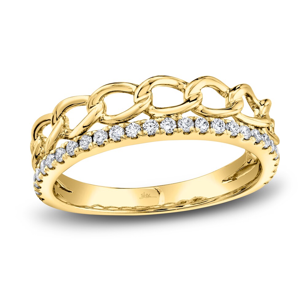 Shy Creation Diamond Ring 1/5 ct tw Round 14K Yellow Gold SC22005644 0RDIyk6M