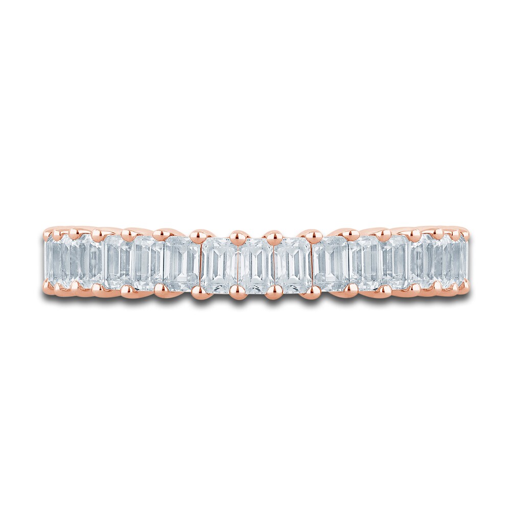 Pnina Tornai Diamond Eternity Ring 2-1/2 ct tw Emerald 14K Rose Gold 0b4LKT4v