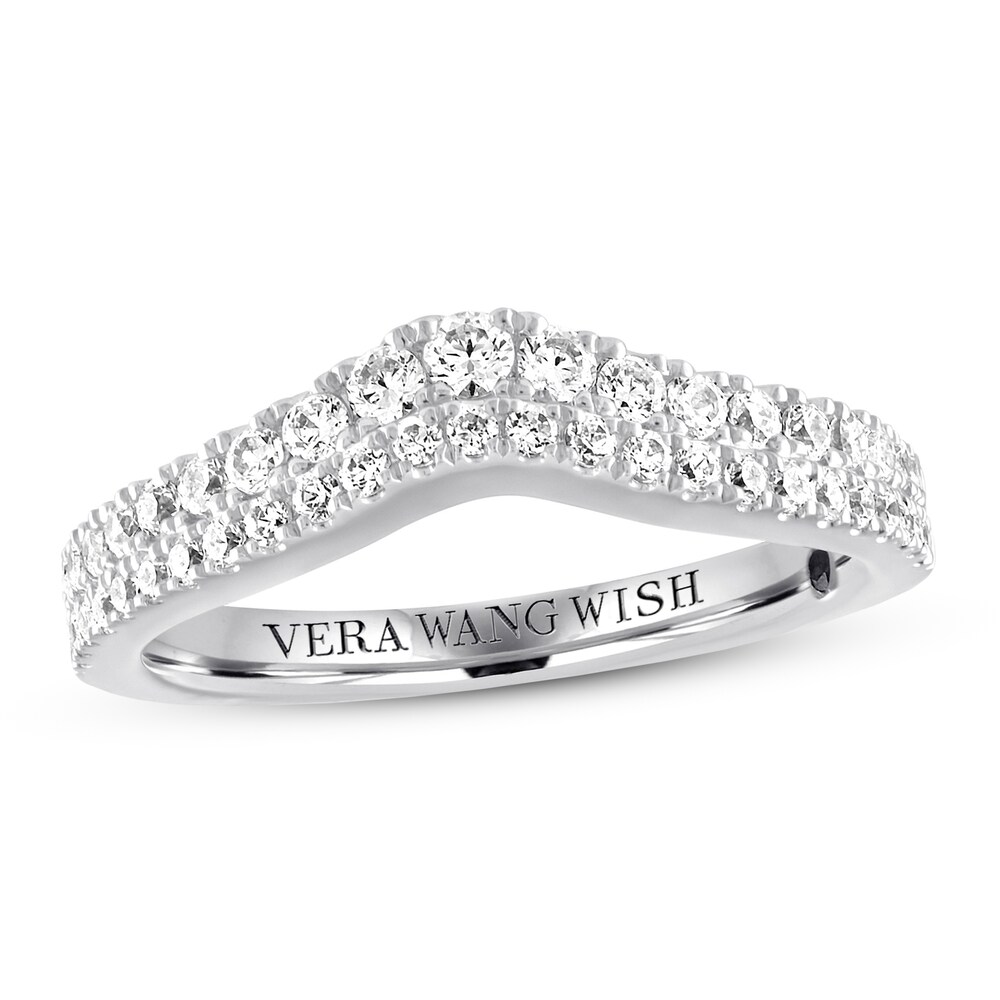 Vera Wang WISH Wedding Band 1/2 ct tw Round 14K White Gold 14xHAr2B