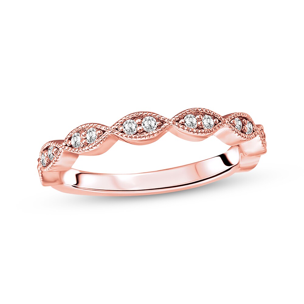 Diamond Anniversary Band 1/5 carat tw Round-cut 14K Rose Gold 175lxpFP