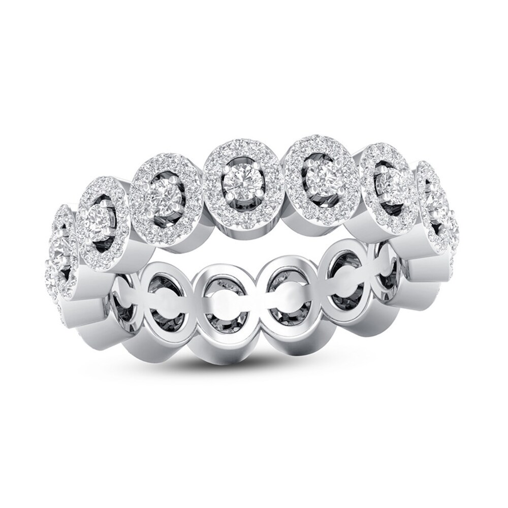 Diamond Eternity Band 1 ct tw Round 14K White Gold 19v8oZ2Y