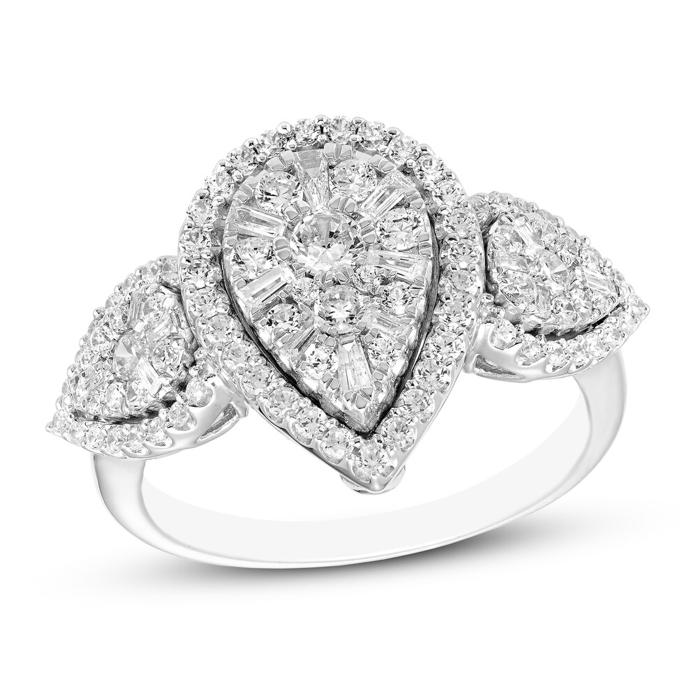 Diamond Ring 1 ct tw Round-cut 14K White Gold (I/2) 1FNRvBzJ