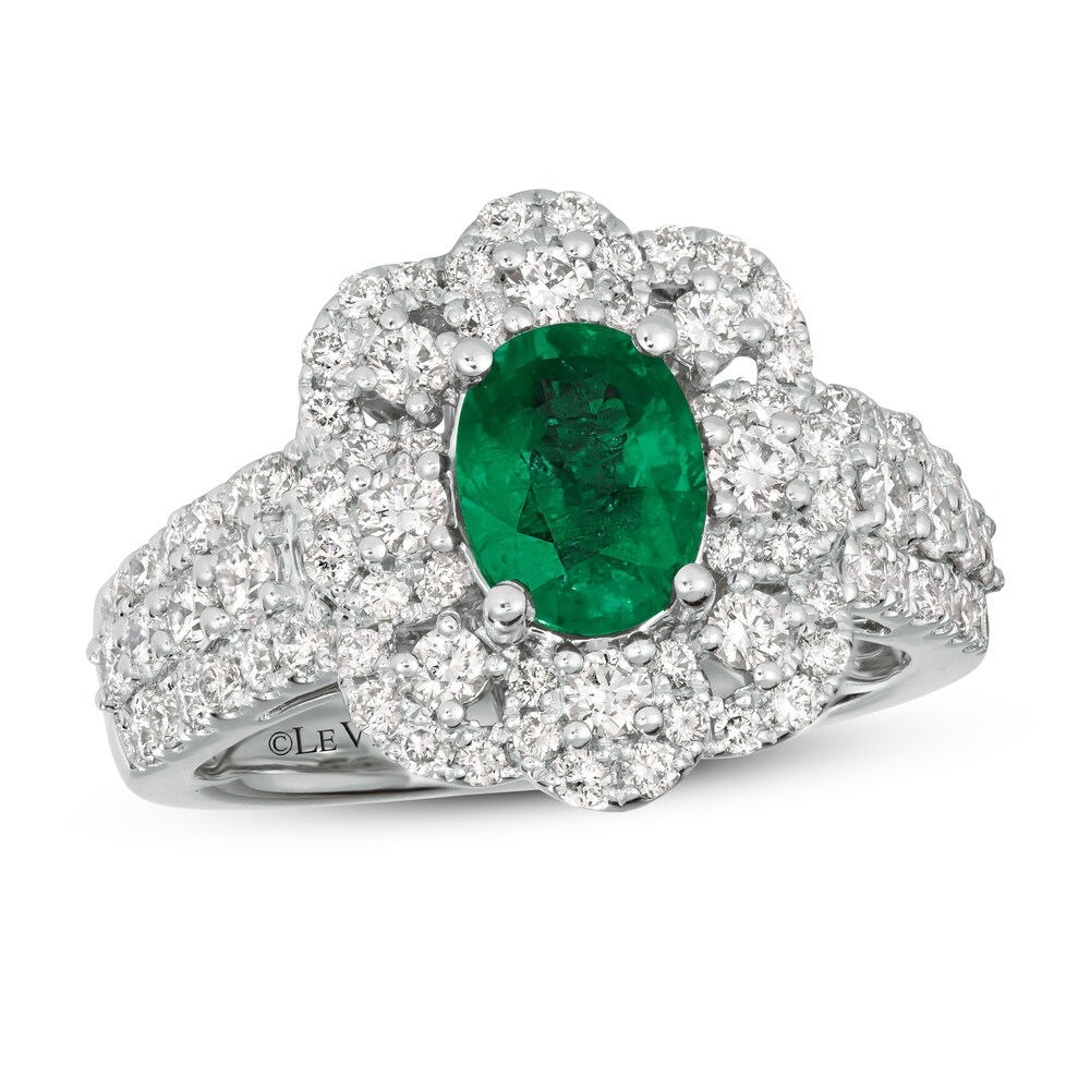 Le Vian Couture Emerald Ring 1-1/5 ct tw Diamonds Platinum 1LEhFbkq