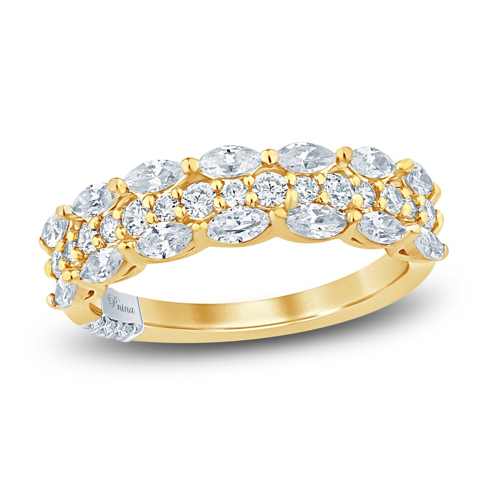 Pnina Tornai Diamond Anniversary Ring 1 ct tw Round/Marquise 14K Yellow Gold 1PP171pW