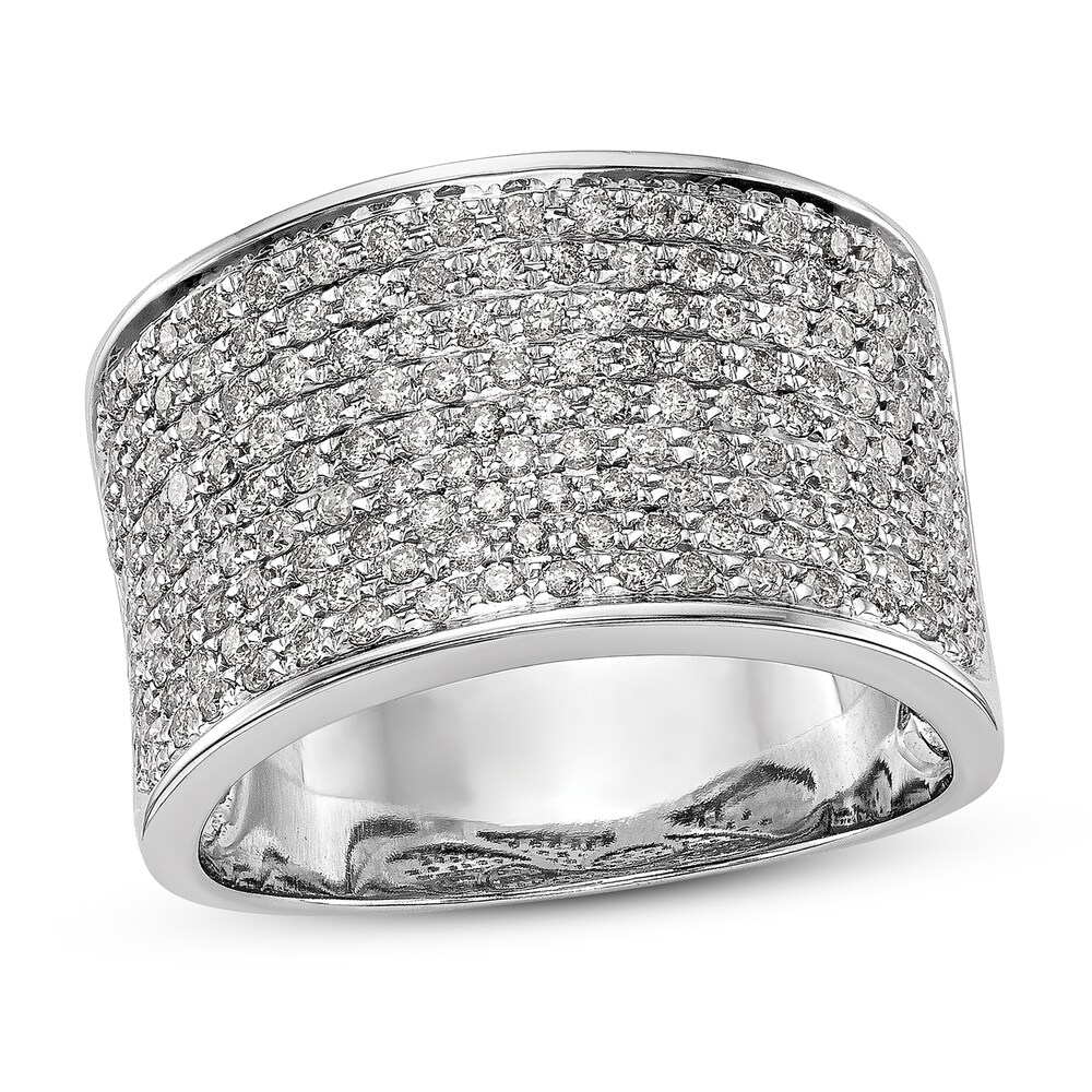 Micro Pave Diamond Band 1 ct tw Round 14K White Gold 1Rs9WADn