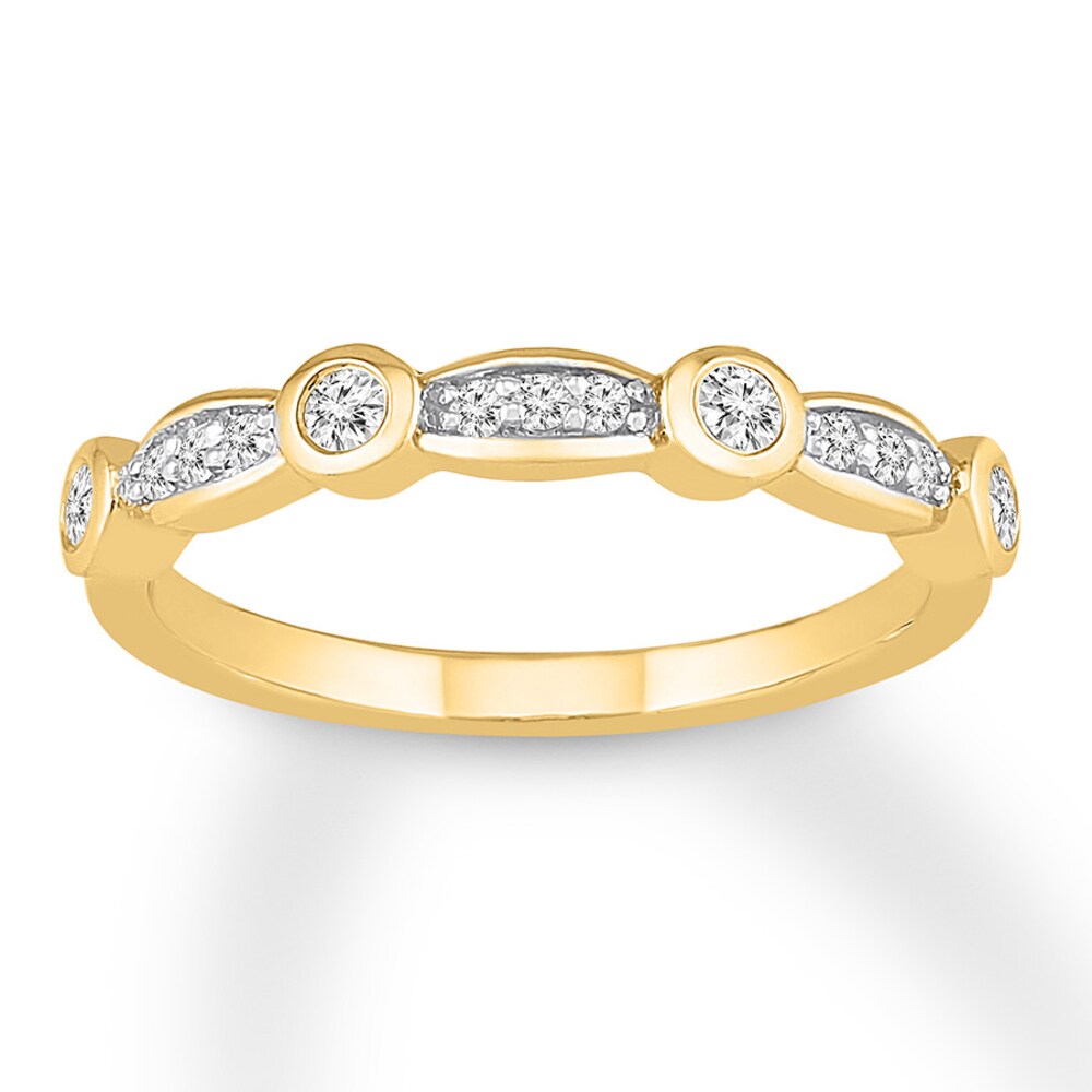 Diamond Ring 1/6 ct tw Round 10K Yellow Gold 1S1gqIDa