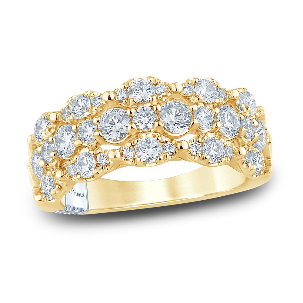 Pnina Tornai Lab-Created Diamond Anniversary Band 1-3/4 ct tw Round 14K Yellow Gold 1gnlbUyV