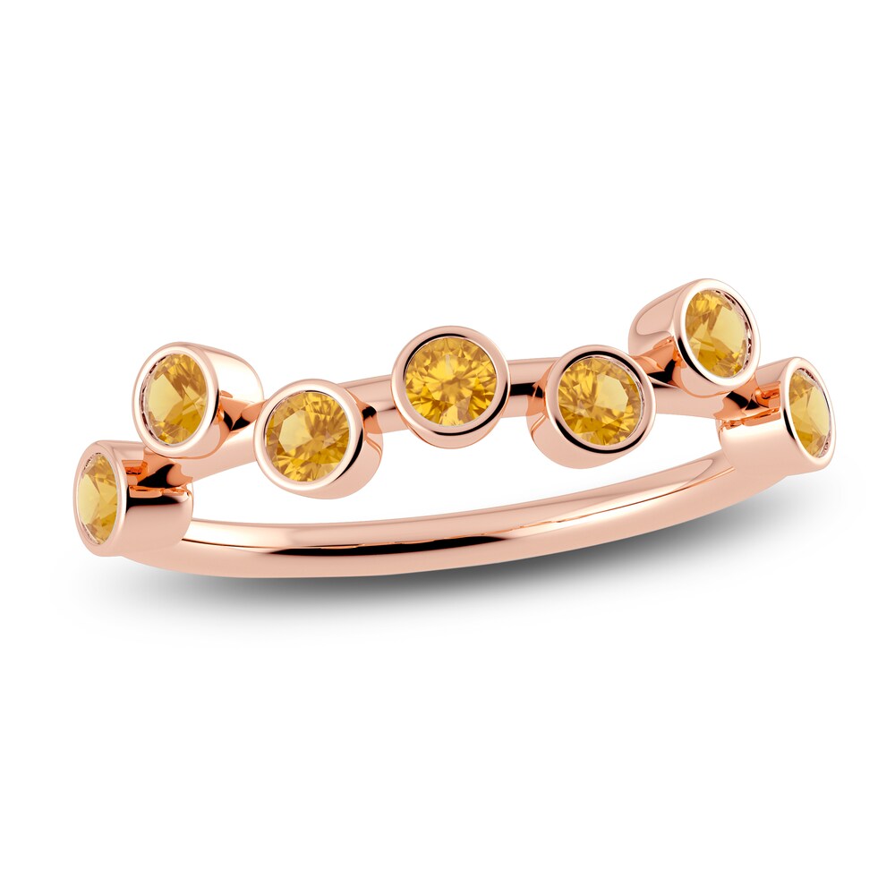 Juliette Maison Natural Citrine Ring 10K Rose Gold 1lmo2zA1