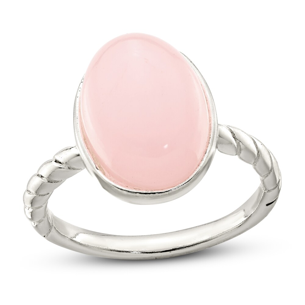 Natural Rose Quartz Ring Sterling Silver 2OS6OjwP