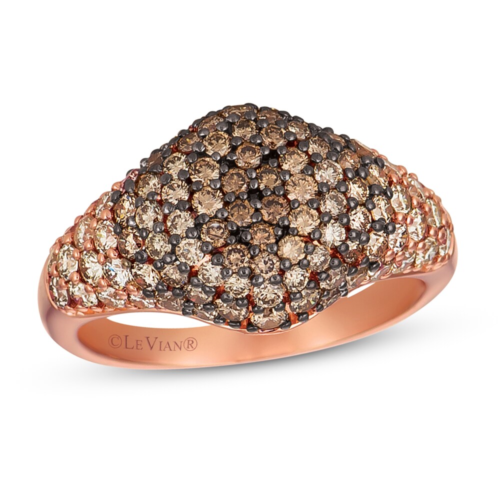 Le Vian Chocolate Diamond Ring 1-3/4 ct tw 14K Strawberry Gold 2St5l355