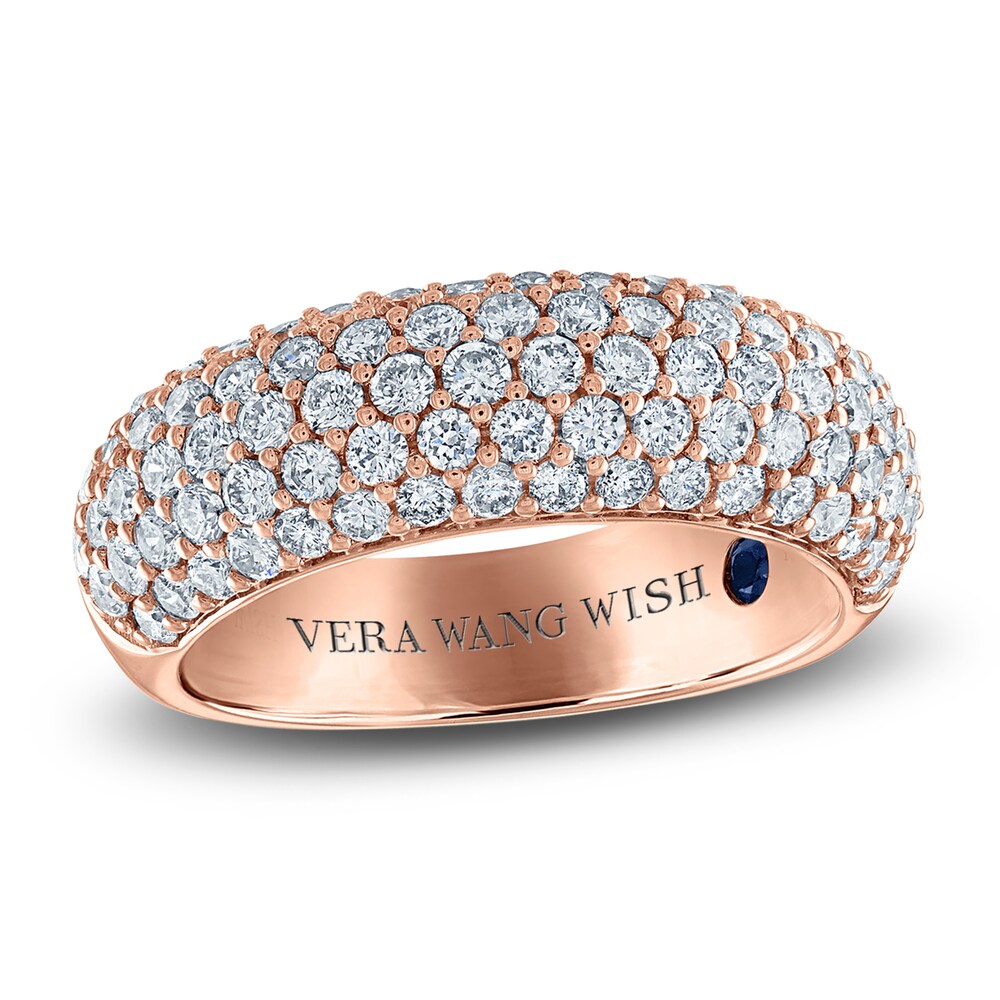 Vera Wang WISH Diamond Anniversary Band 1-1/2 ct tw Round 18K Rose Gold 2YJYsM7c