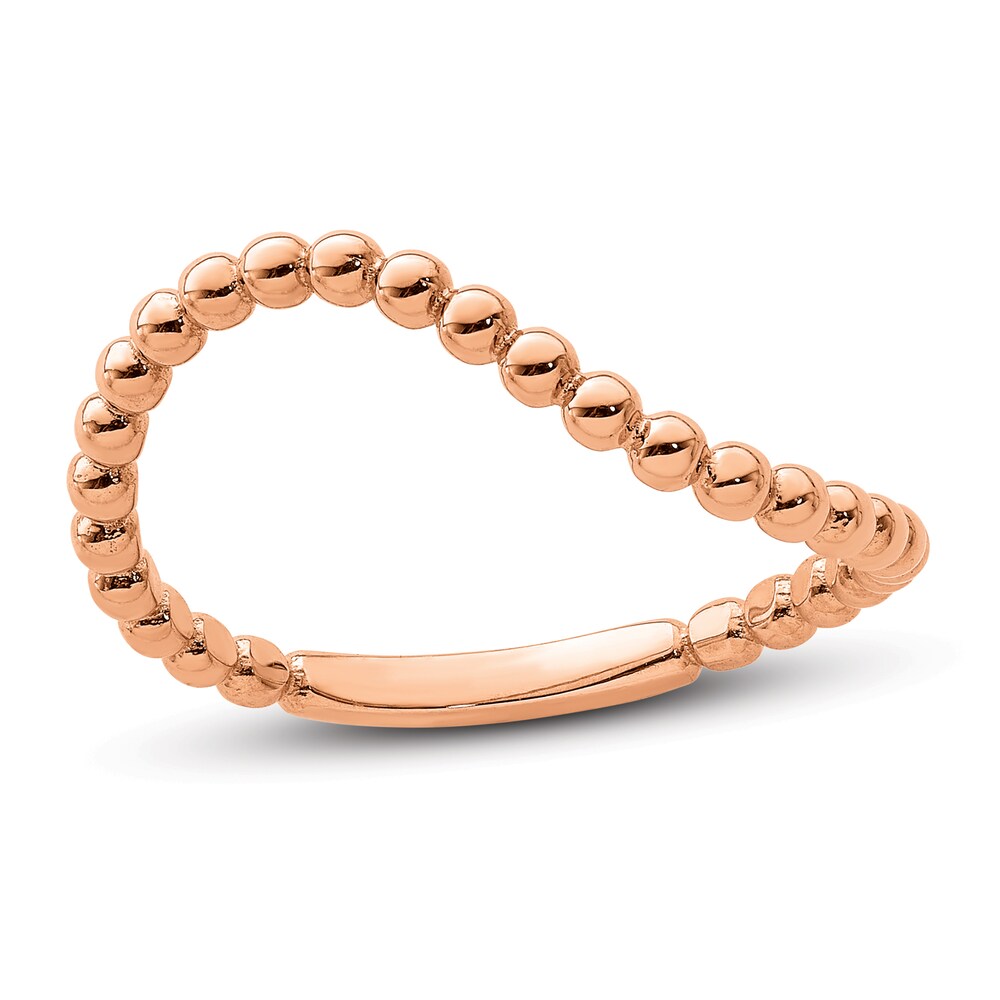 Beaded Wave Ring 14K Rose Gold 2fgmYK96