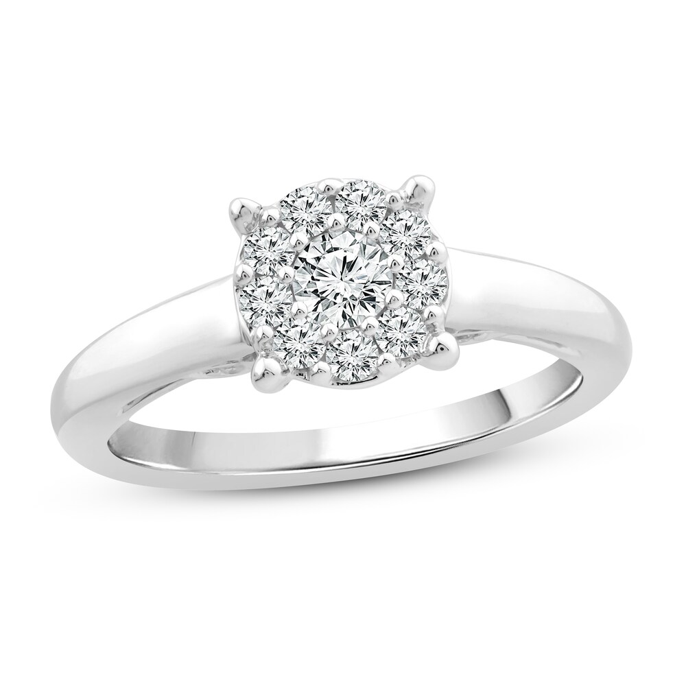 Diamond Promise Ring 1/2 ct tw Round 10K White Gold 2jauSwmR