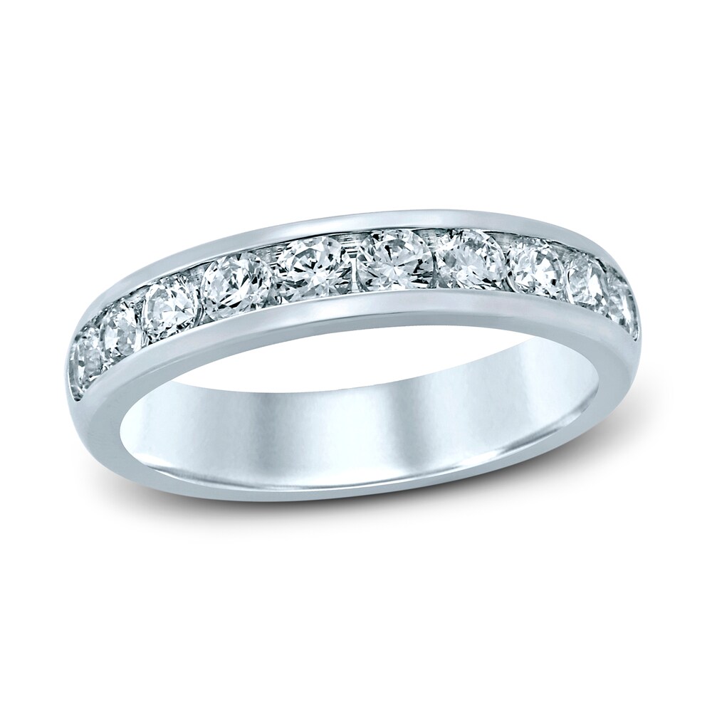 Diamond Anniversary Ring 1 ct tw Round 14K White Gold 2m1XqC5F