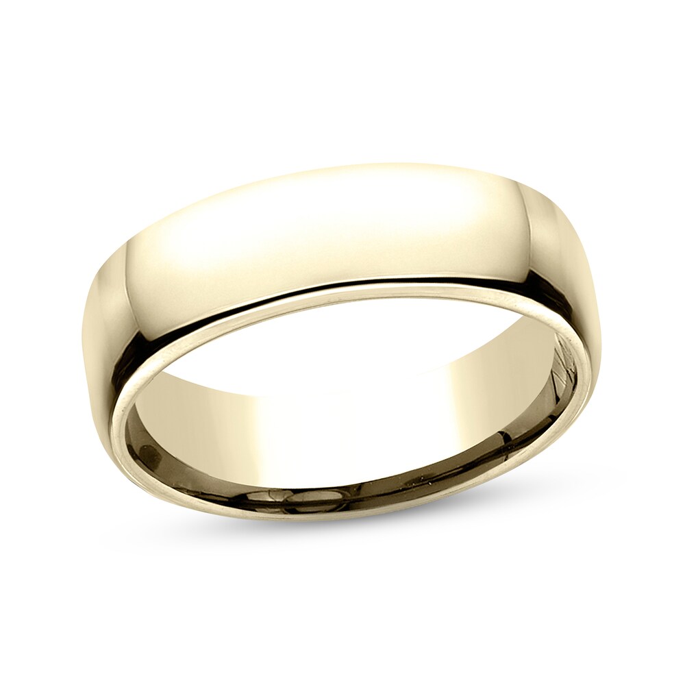 Polished Wedding Band 10K Yellow Gold 6.5mm 3Qt71Kgt