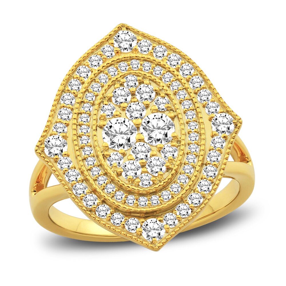 Diamond Ring 1 ct tw Round 14K Yellow Gold 3Rcqp93F