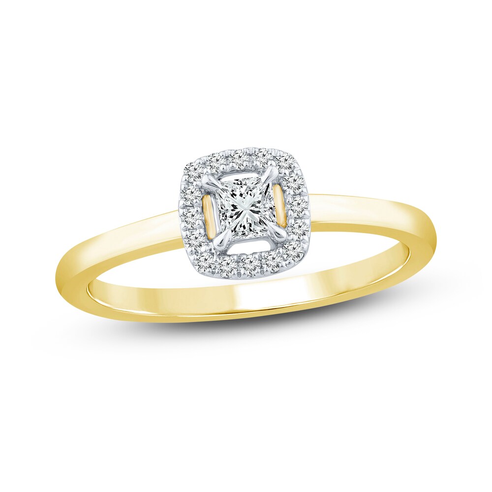 Diamond Ring 1/4 ct tw Round 10K Yellow Gold 3UUIW2SB