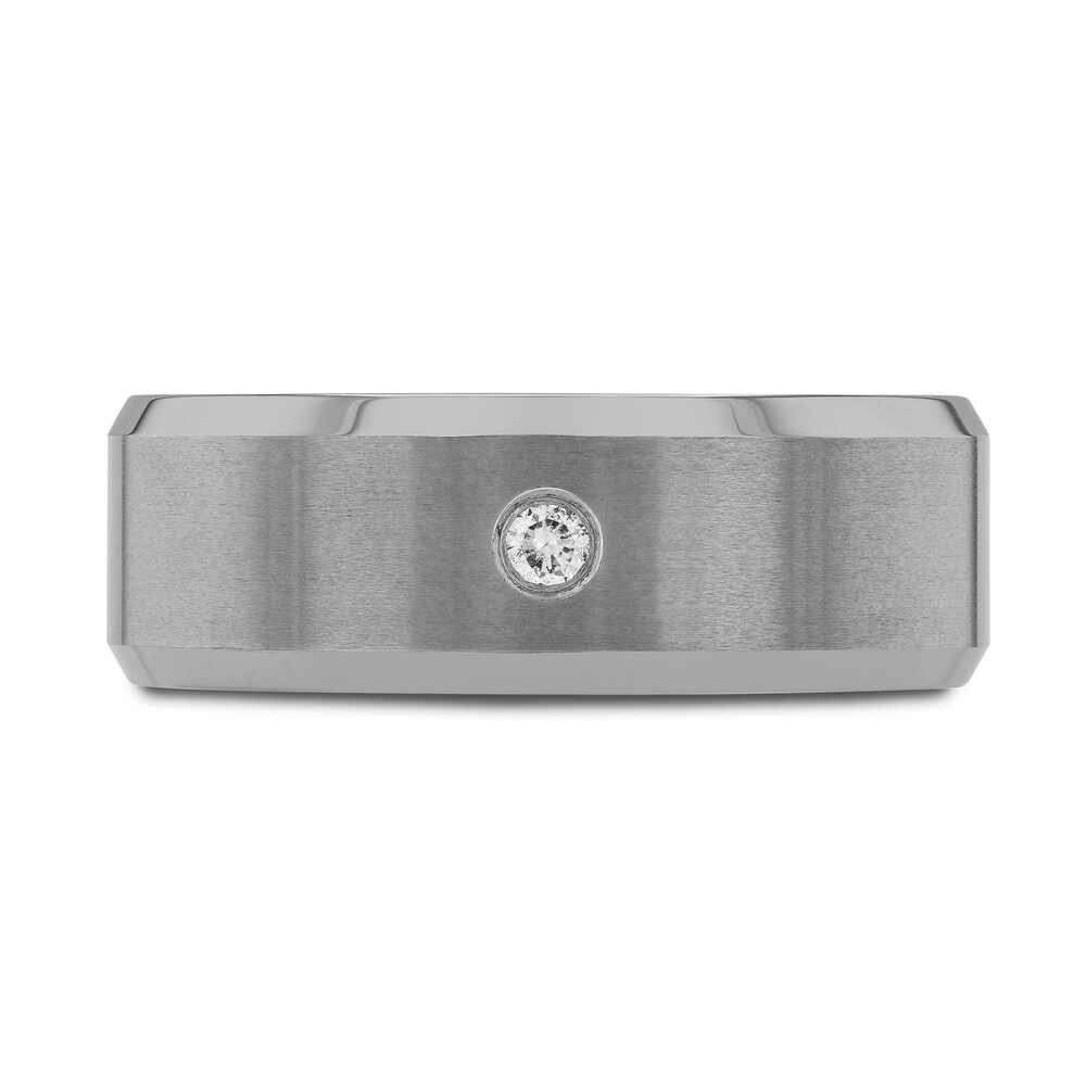 Diamond Wedding Band 1/20 ct tw Round Tungsten 3YGfiAH9