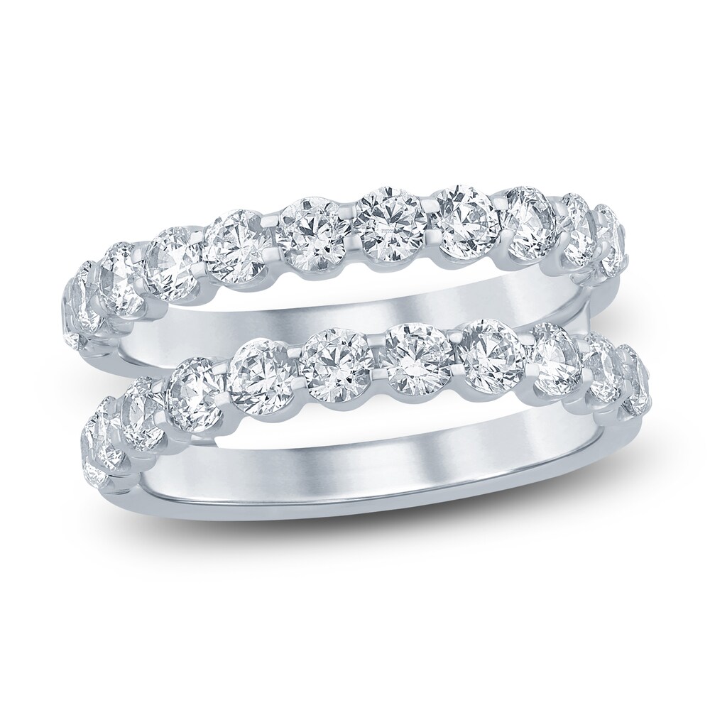 Diamond Insert Ring 2 ct tw Round 14K White Gold 3aWKvsYd