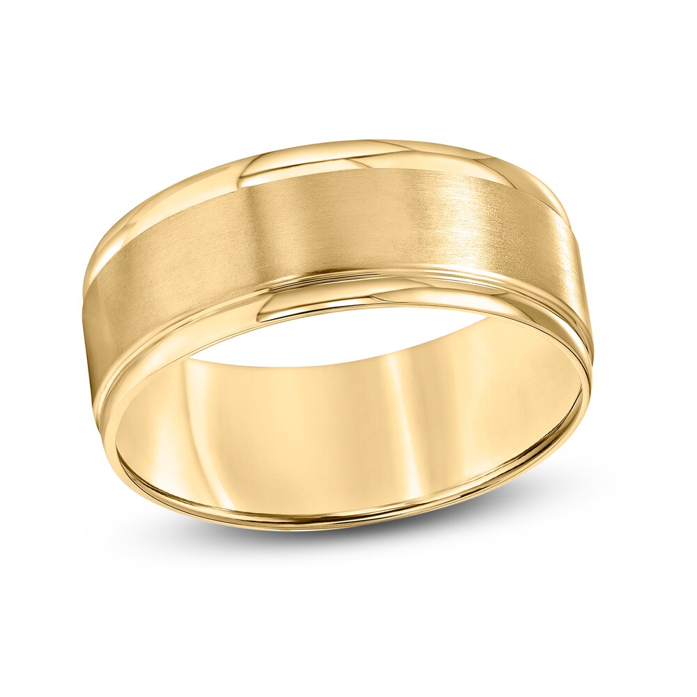 Brushed Wedding Band 10K Yellow Gold 3c215xGB