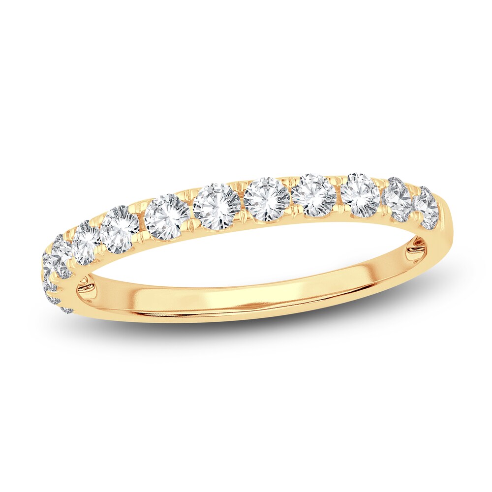 Diamond Wedding Band 1/2 ct tw Round 14K Yellow Gold 3jiHrsh5