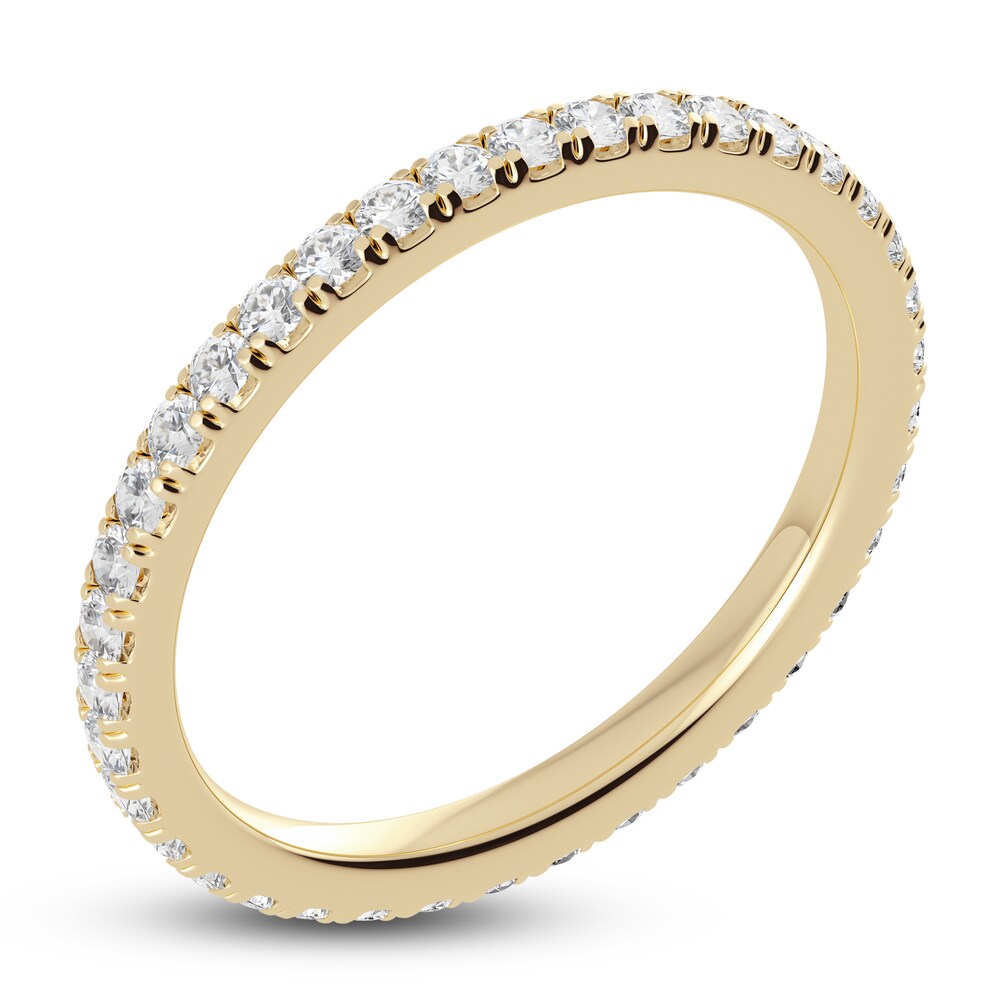 Juliette Maison Natural White Sapphire Eternity Ring 10K Yellow Gold 3tZLu1Pz