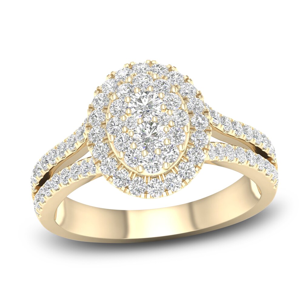 Diamond Ring 3/4 ct tw Round 14K Yellow Gold 46DPy6QB