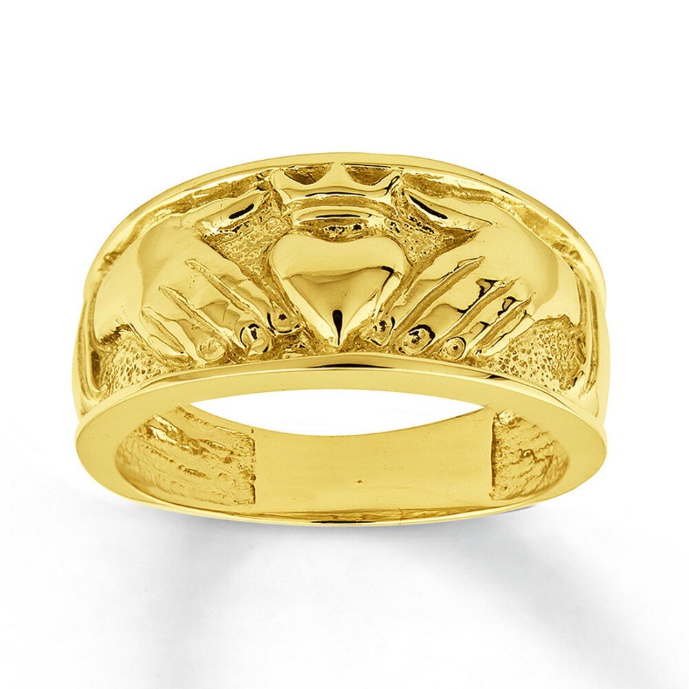 Claddagh Ring 14K Yellow Gold 4LOeS7uJ
