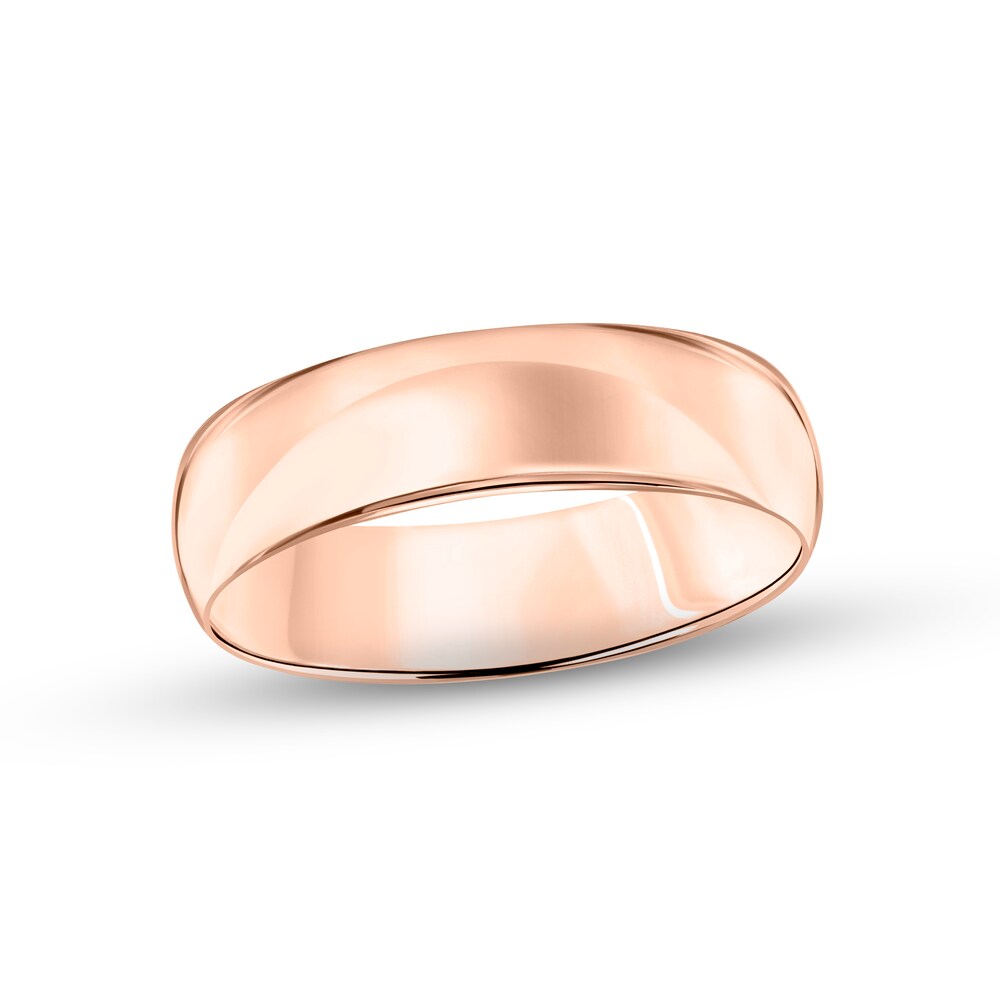 Polished Wedding Band 14K Rose Gold 6.0mm 4Q8uyXgl