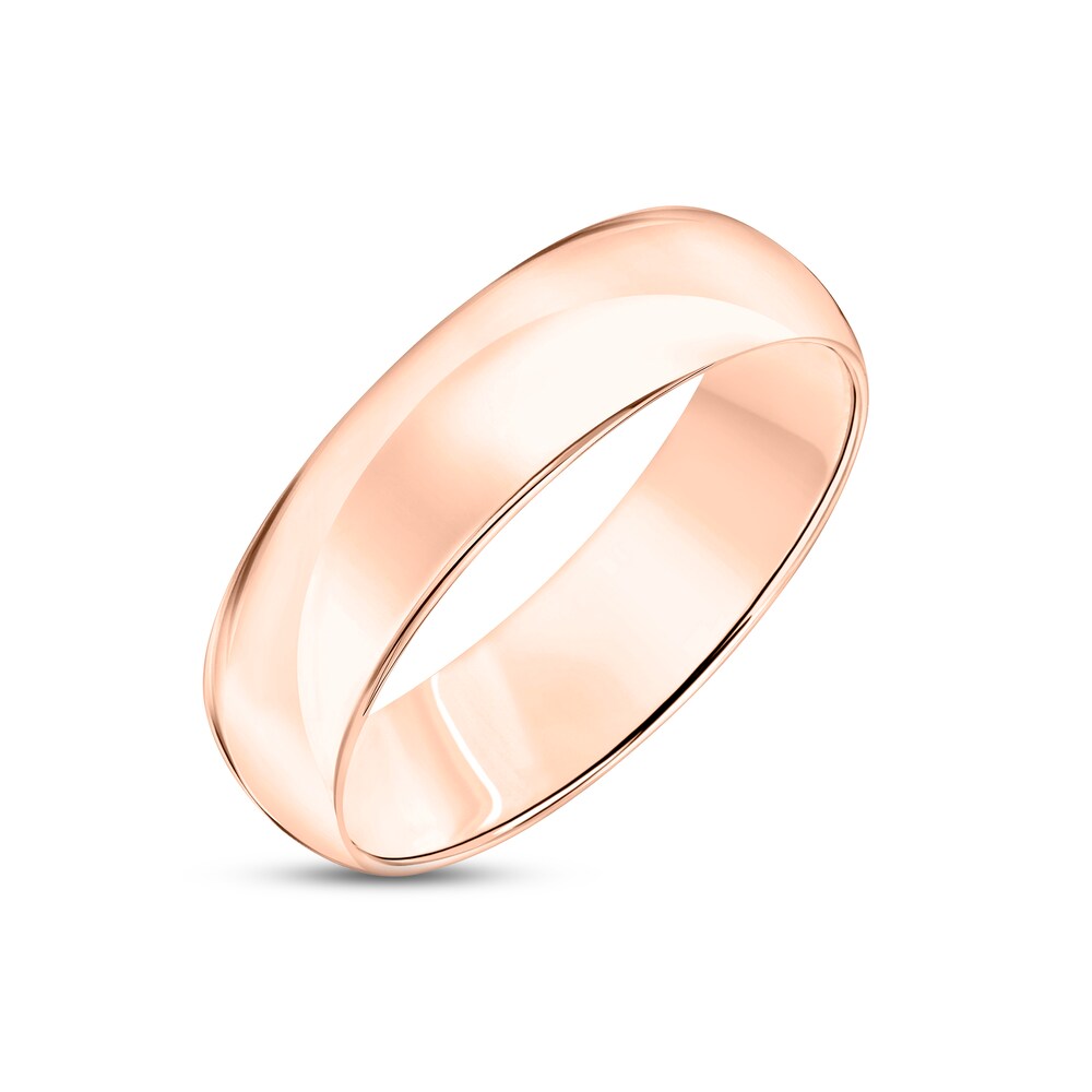 Polished Wedding Band 14K Rose Gold 6.0mm 4Q8uyXgl