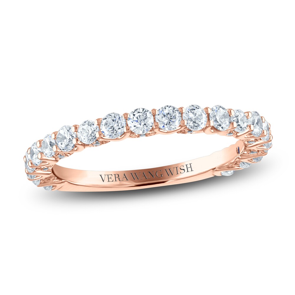 Vera Wang WISH Diamond Anniversary Band 1 ct tw Round 18K Rose Gold 4TVm8ic7