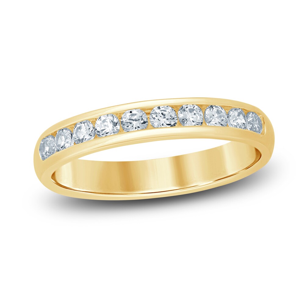 Diamond Anniversary Ring 1/2 ct tw Round 14K Yellow Gold 4ha264x3