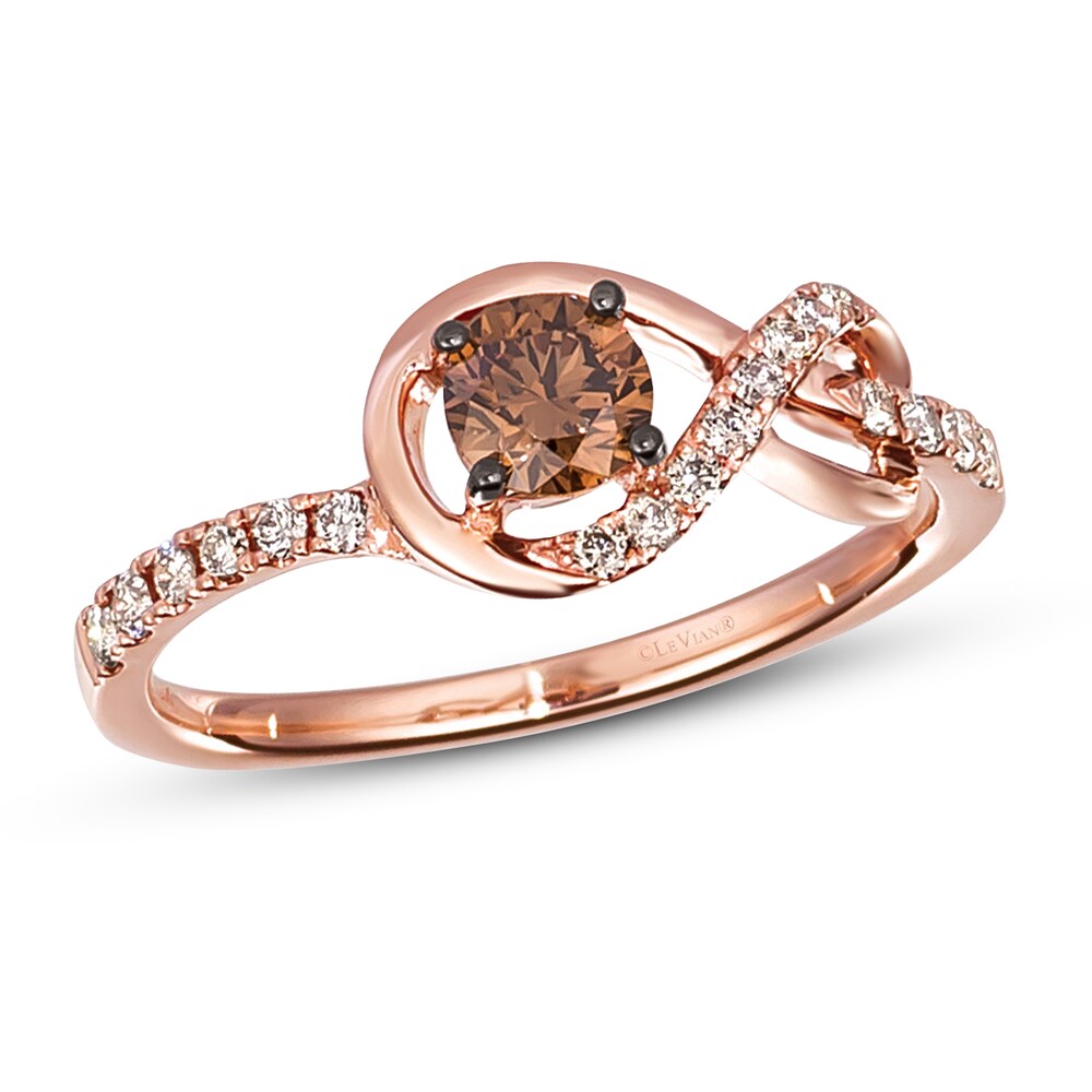 Le Vian Diamond Ring 1/2 ct tw Round 14K Strawberry Gold 4nQIm90a