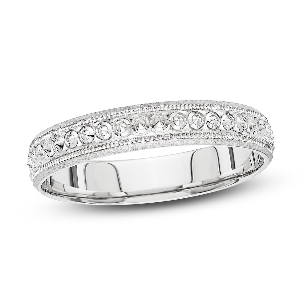 Design Wedding Band 14K White Gold 526Ew8jt