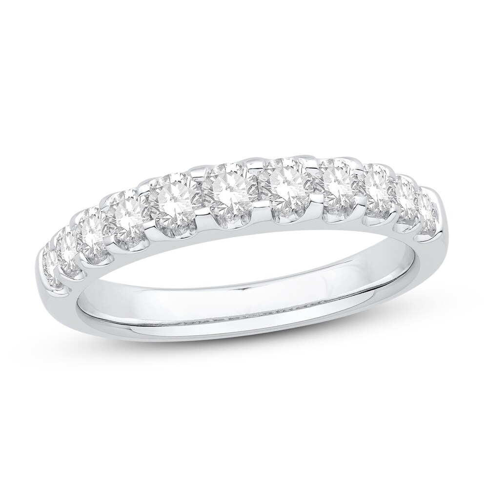 Diamond Wedding Band 3/4 ct tw Round 14K White Gold 54uVQFZJ