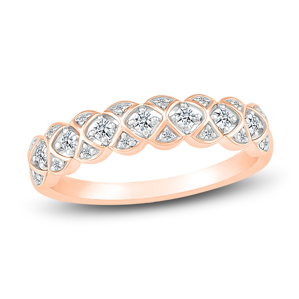 Diamond Anniversary Band 1/5 ct tw Round 14K Rose Gold 5CuegcMI