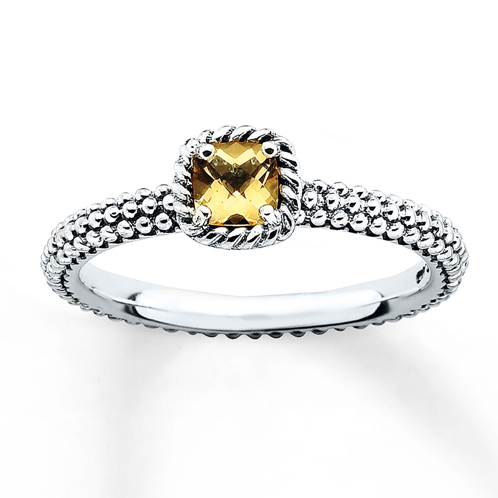 Stackable Citrine Ring Sterling Silver 5Jl1sNWL