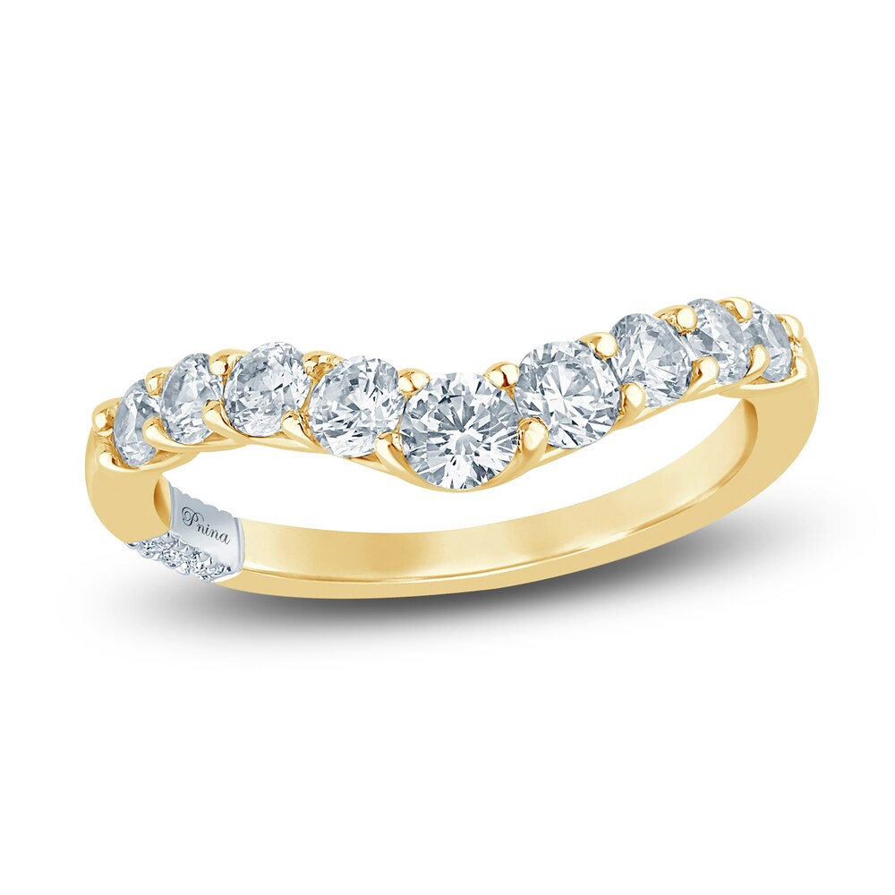 Pnina Tornai Lab-Created Diamond Contour Anniversary Band 1 ct tw Round 14K Yellow Gold 5REJB3uJ