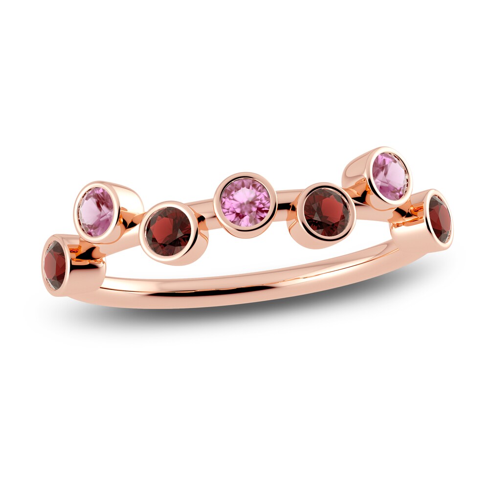 Juliette Maison Natural Pink Tourmaline & Natural Garnet Ring 10K Rose Gold 5aYBwNLd