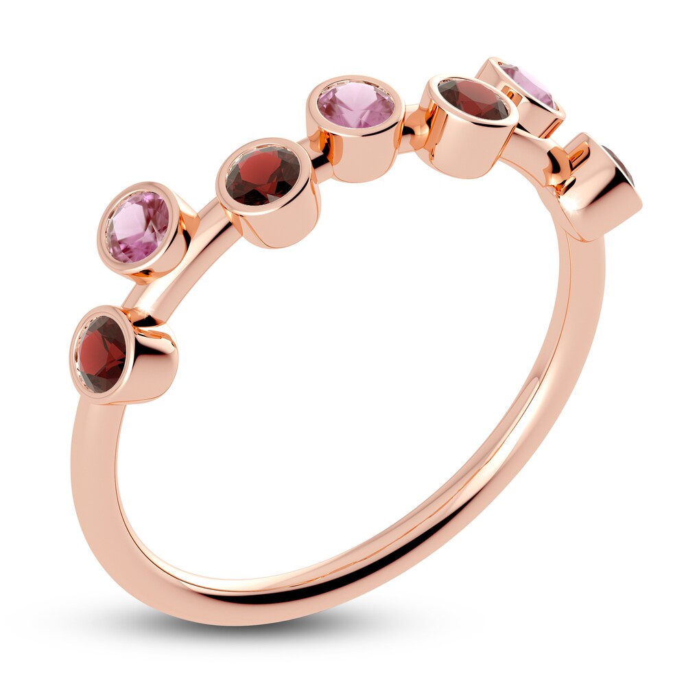 Juliette Maison Natural Pink Tourmaline & Natural Garnet Ring 10K Rose Gold 5aYBwNLd