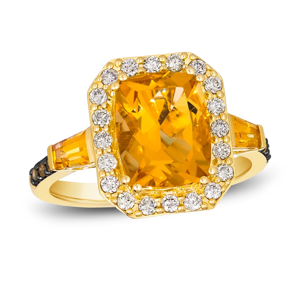 Le Vian Natural Citrine Ring 3/8 ct tw Round 14K Honey Gold 5nqT4Z8F