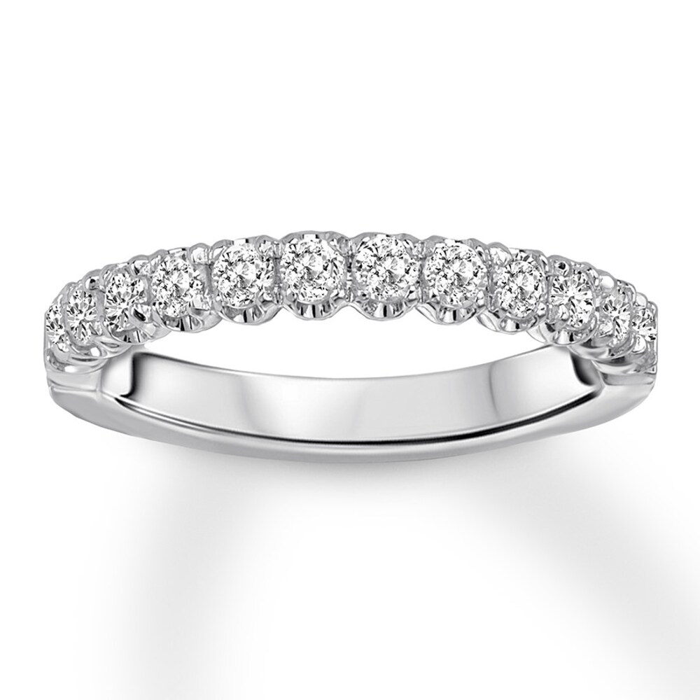 Diamond Anniversary Band 1/2 ct tw Round-cut 14K White Gold 5xLAFlwi