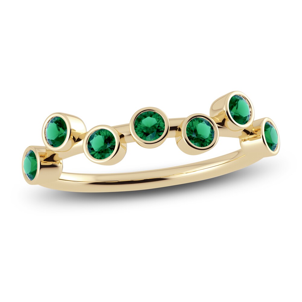 Juliette Maison Natural Emerald Ring 10K Yellow Gold 6DVNqH7Y