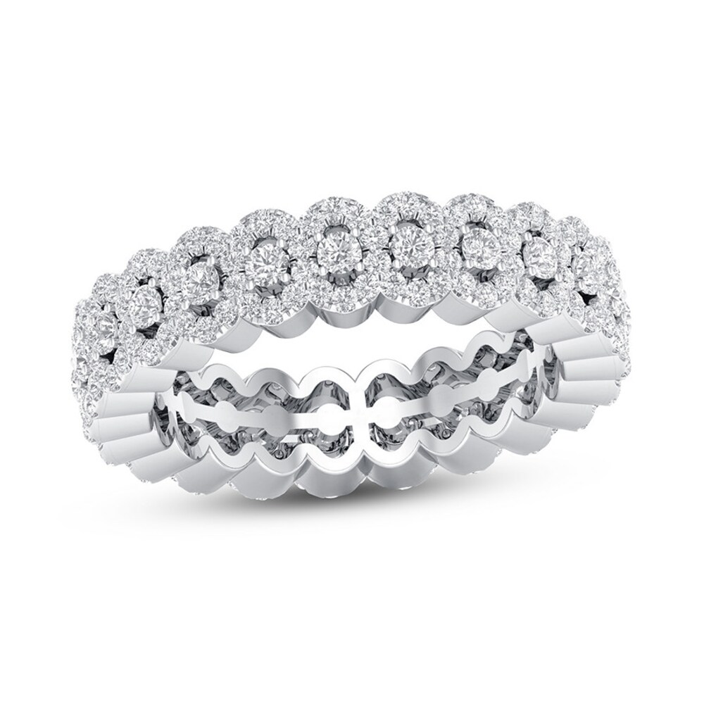 Diamond Eternity Band 1 ct tw Round 14K White Gold 6J9HljcI