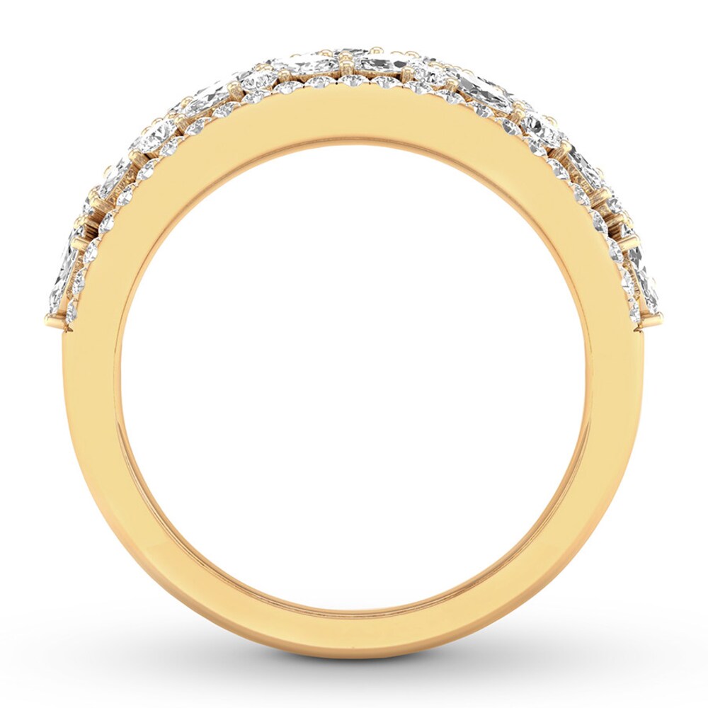 Diamond Anniversary Band 1-1/5 ct tw Round/Marquise 14K Gold 6JAnfpky