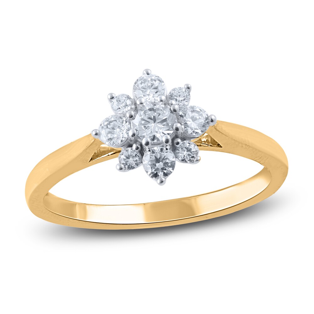 Diamond Ring 1/2 ct tw Round 14K Yellow Gold 6PaDIwOU