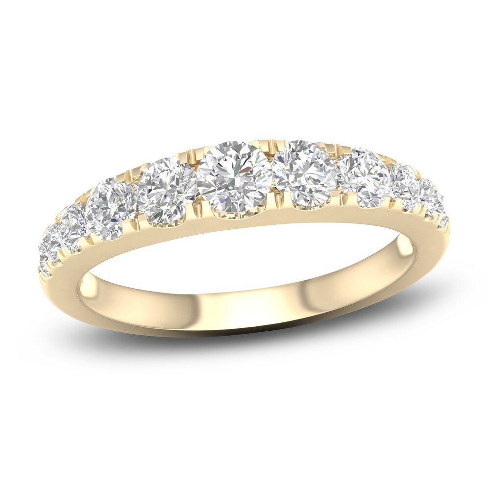 Graduated Diamond Anniversary Band 1 ct tw Round 14K Yellow Gold 6R7hOl7E